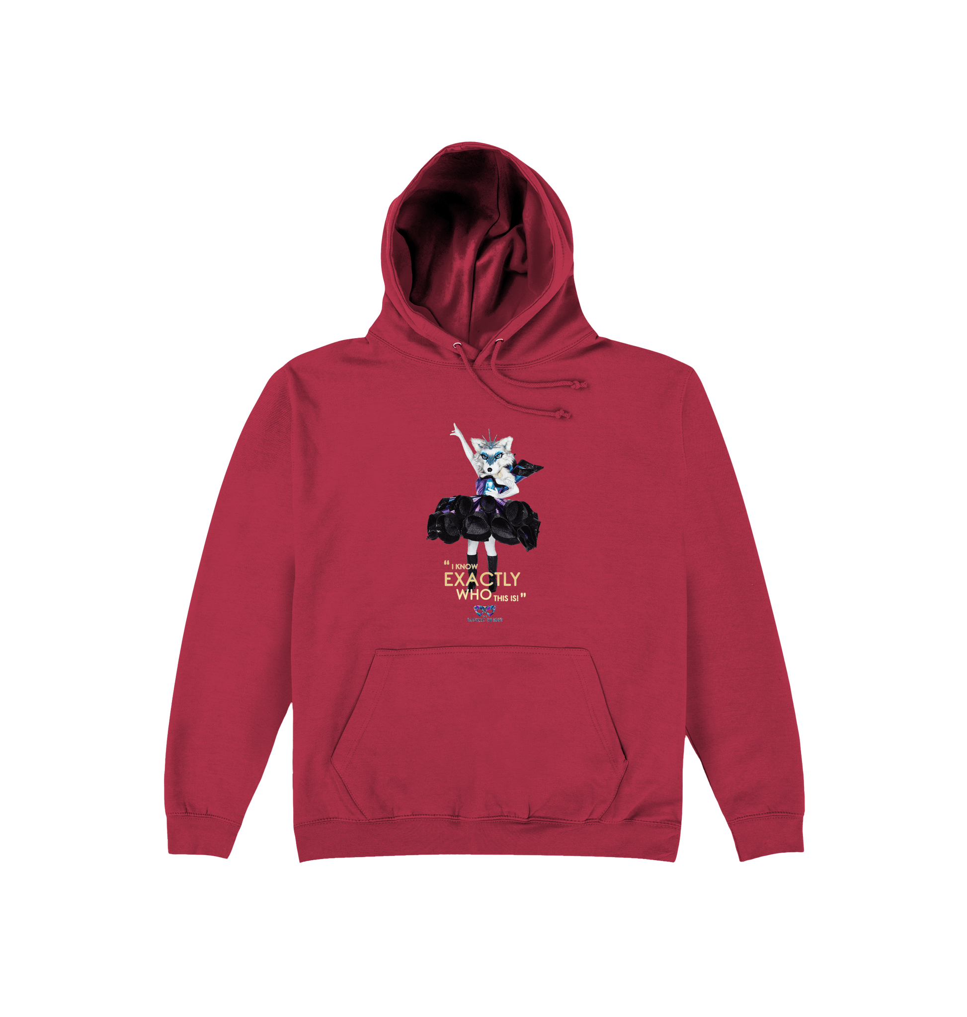 Brick Red Printed Hoody Front