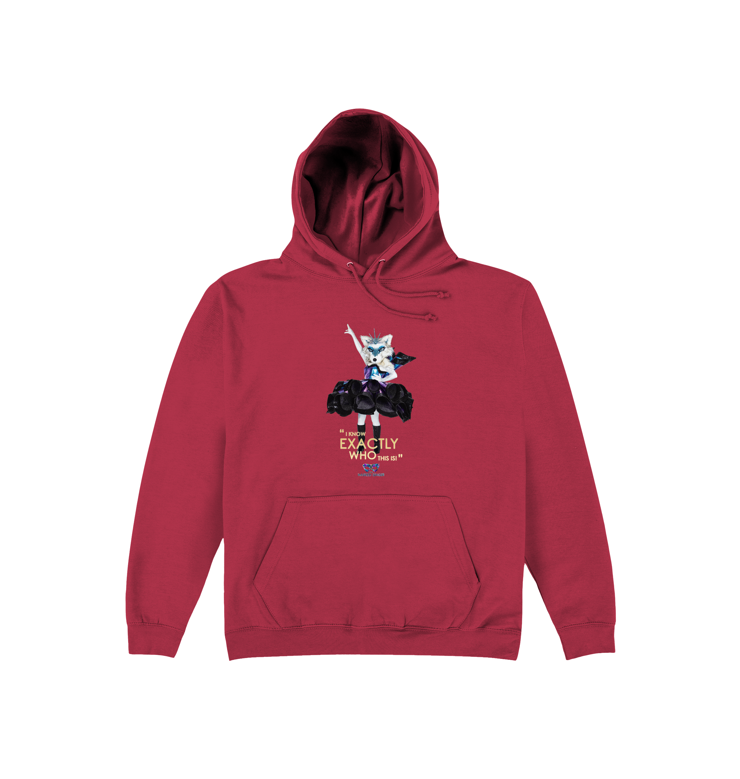 Brick Red Printed Hoody Front